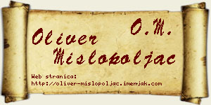 Oliver Mislopoljac vizit kartica